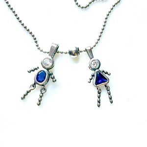 Sterling Silver Necklace with Children's Charms